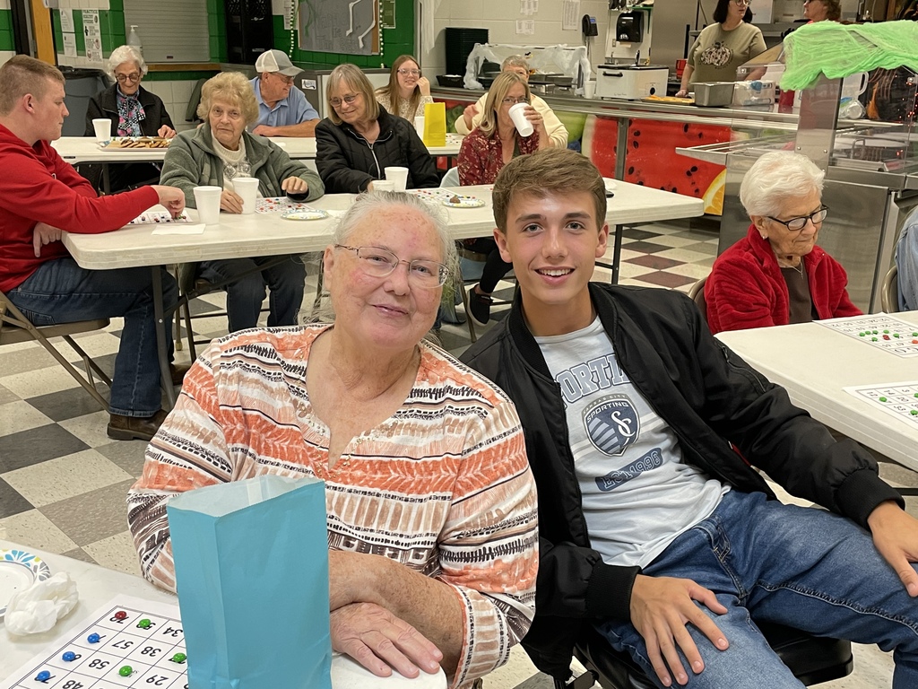NHS member Timothy Poppa and his Grandmother Mary Doughty. 