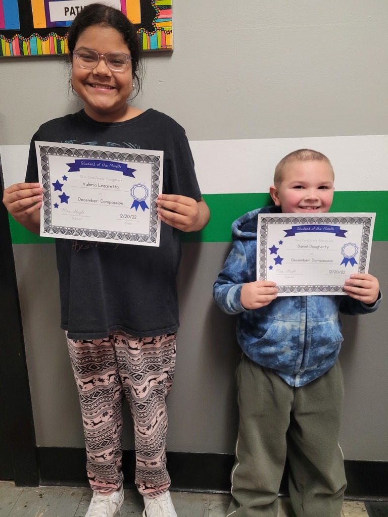 PBIS Students of the Month